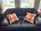 Set of 2 Fall Throw Pillow Covers - Orange & White Plaids (18"x18")